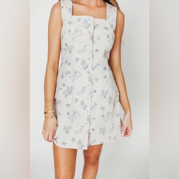 NWOT printed mini dress from Worth Collective. Size medium. - Picture 1 of 2